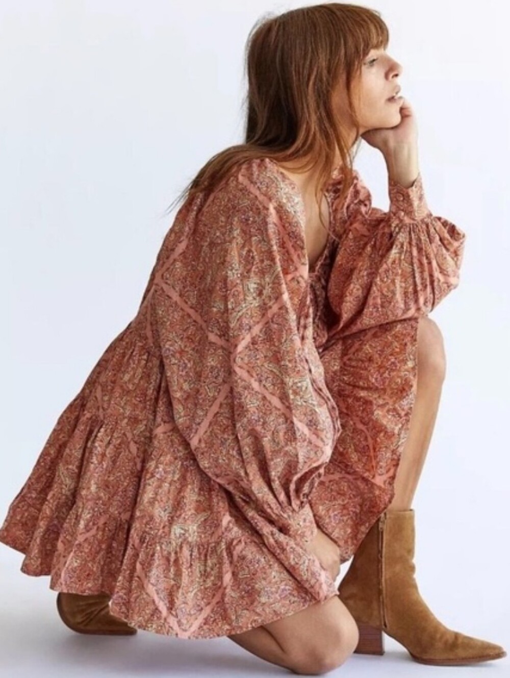 Free People Marias Beaded & Crochet Mini Dress, Rare, Embroidered Boho, M - Picture 3 of 12